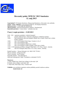 Slovenský pohár MTB XC 2013 Smolenice 12. máj 2013