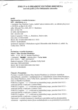 zmluva o zriaden&iacute; vecn&eacute;ho bremena