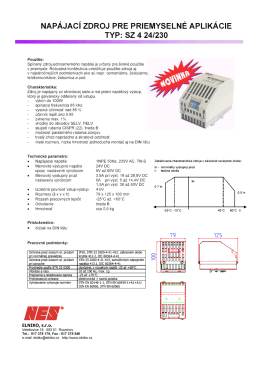 NAPÁJAci zDRoJ PRE PRIEMYSELNÉ APLIKÁCIE TYP: sz 4 241230