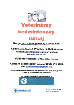 Veterinárny bedmintonový turnaj