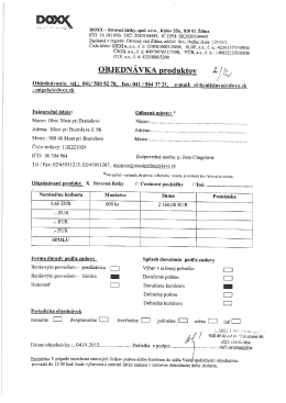 Okresn&yacute; s&uacute;d Žilina, oddiel Sro, vložka č&iacute;slo: 1211511