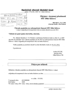 Spoločn&yacute; obecn&yacute; &scaron;kolsk&yacute; &uacute;rad Dlh&aacute; 173/84, 094 13 Dlhč Klčava