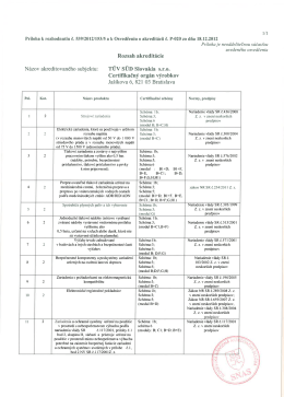 rozsah akreditácie [ PDF 116 kB ]