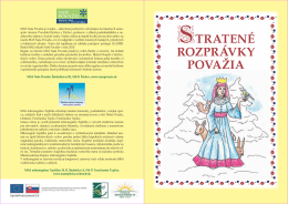 Obálka brožúry "Stratené rozprávky Považia"