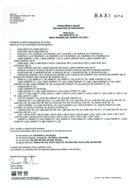 Baxi SpA. 36061 Bassano del Grappa (VI)