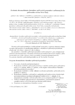 Zvolanie zhromaždenia vlastníkov poľovnýeh