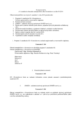 Z&aacute;very z rokovania