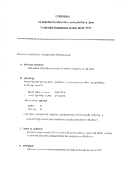 uznesenie - Ondavské Matiašovce