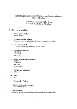 Výberové konanie na ťažbu dreva
