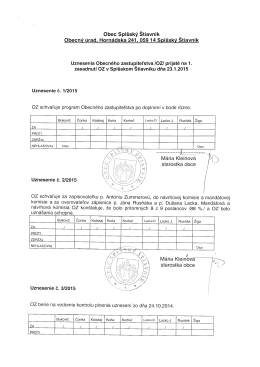 uznesenia oz 23 01 2015