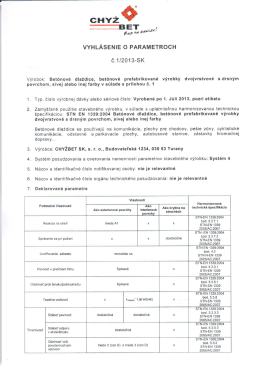 Bet&oacute;nov&eacute; dlaždice, prefabrikovan&eacute; v&yacute;robky