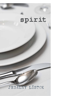Spirit jedálny lístok