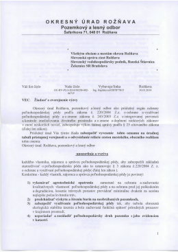 oKREsN&Yacute; &Uacute;RAD ROŽŇAVA