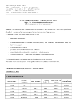 PS Products, spol. s r.o. Xerox Phaser 7800