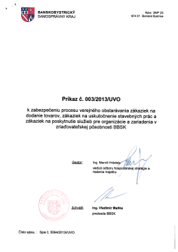 Príkaz predsedu BBSK