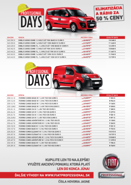 FIAT PROFESSIONAL DAYS Doblo Fiorino CENNIK A4 FINAL.indd