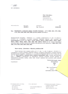 Oznámenie SSE- D o vykonaní zápisu vecného