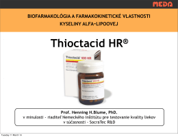 Thioctacid ® HR - Blume expect report (PDF)