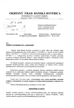 Okresný úrad Banská Bystrica, pozemkový a lesný odvor