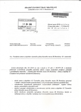Stanovisko Krajsk&eacute;ho stavebn&eacute;ho &uacute;radu v Bratislave