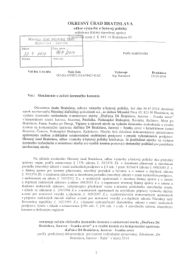 oKRESN&Yacute; &Uacute;RAD BRATISLAVA