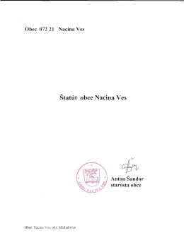 &Scaron;tat&uacute;t Obce Nacilla Ves
