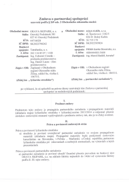 Zmluva o partnerskej spolupráci