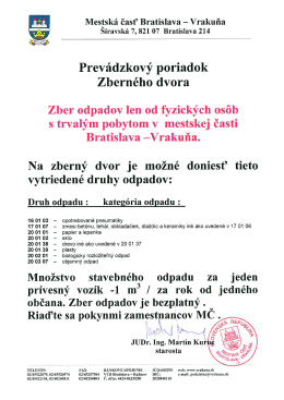 Prevádzkový poriadok