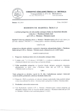 Cirkevn&aacute; z&aacute;kladn&aacute; &scaron;kola sv. Michala Michalovce