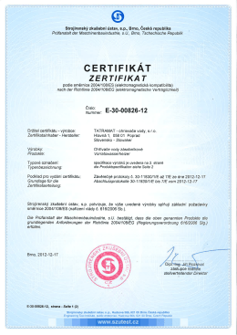 l` CERTIFIK&Aacute;T - ZERTIFIKAT Ť*
