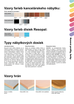 Vzory farieb disiek Resopal
