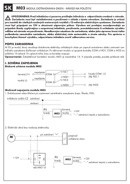 m MODUL DOŤAHOVANIA OKIEN - NÁVOD NA