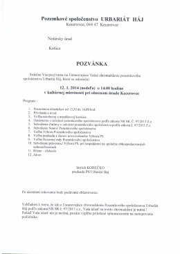 Pozemkové spoločenstvo URBARIÁT HÁJ