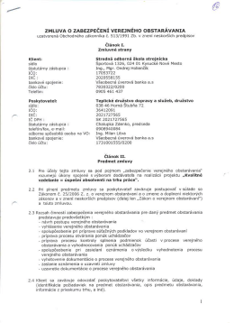zMLuvA o zABEzPEČENÍ vEREJNÉHo oBsTARávANIA