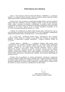Informácia pre občana