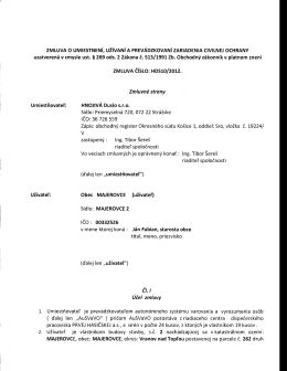 2012 Zmluva o umiestnen&iacute;, už&iacute;van&iacute; a