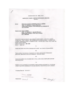 DAROVACIA ZMLUVA uzatvorená v zmysle § 628