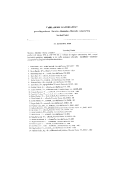 Vyhlásenie kandidatúry - poslanci OZ