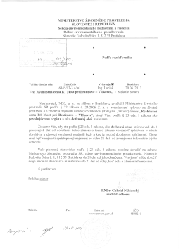 Stavebn&yacute; z&aacute;mer NDS - R&yacute;chlostn&aacute; cesta R1 Most pri