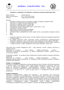 Komisie parašutizmu SNA dňa 26.2.2012 na letisku Dubnica