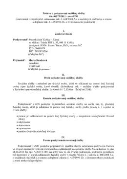 Zmluva o poskytovaní sociálnej služby čís. 04573/2011 -