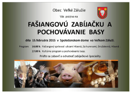 Vás pozýva na FAšlANGovu zABíJAčKu