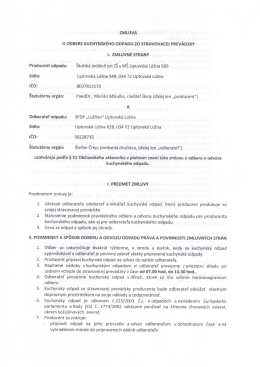 I. zMLuvNE` sTRANY Producent odpadu