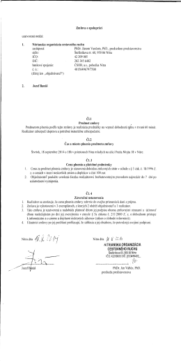 Jozef Ban&aacute;&scaron;, predmet: realiz&aacute;cia predn&aacute;&scaron;ky, cena