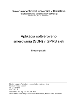 Aplikácia softvérového smerovania (SDN) v GPRS sieti
