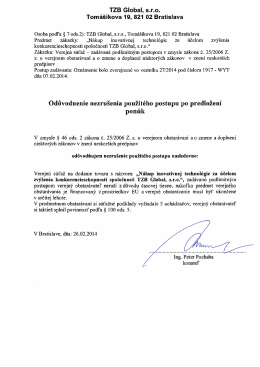 TZB Global, s.r.o. Tomášikova 19, 821 02 Bratislava
