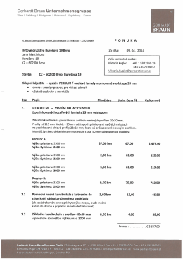 GERHARDT BRAUN - Bytové družstvo Burešova 19, Brno