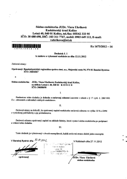 S&uacute;dna exek&uacute;torka JUDr. Viera Uhr&iacute;kov&aacute;