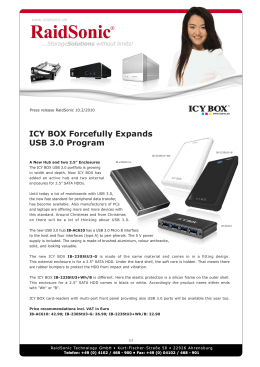 ICY BOX Forcefully Expands USB 3.0 Program
