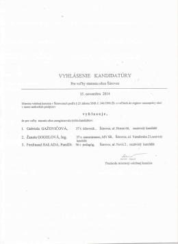 \f\_`HLÁSENIE KANDIDATÚRY